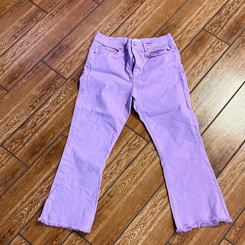 LOFT Pastel Lavender Wide Leg Jeans